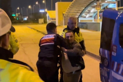 Bursa polisinin alkollü sürücüyle imtihanı