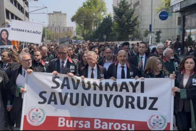 Bursa'da hukuk camiasından adalet yürüyüşü