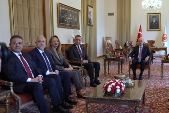 Numan Kurtulmuş, Sağkan ve beraberindeki heyeti kabul etti
