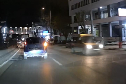 Bursa'da ters yönde ilerleyen araç tehlike saçtı