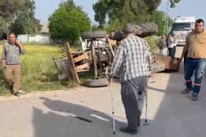 Devrilen traktör yaşlı adamın sonu oldu