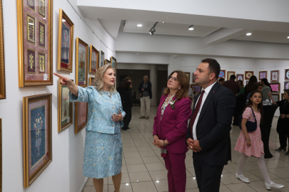 Nilüfer'de ebru ve kaat-ı sergisi açıldı