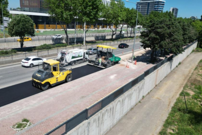 İstanbul Yolu'nda hummalı asfalt çalışması