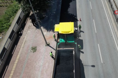 İstanbul Yolu'nda hummalı asfalt çalışması