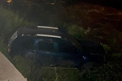 Bursa'da dereye uçan aracın sürücüsü kaçtı