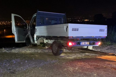 Bursa'da direksiyon hakimiyetini kaybetti, şarampole uçtu