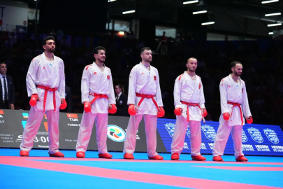 Avrupa Karate Şampiyonası'nda erkek takım kumitede gümüş madalya