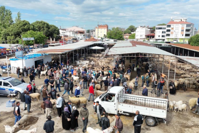 Havran Hayvan Pazarı'nda tarihi arefe yoğunluğu