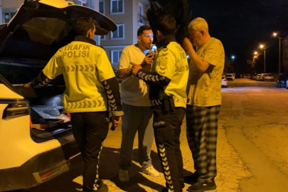 Bursa'da alkollü sürücüye alkolmetre dersi
