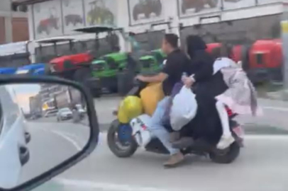 Bursa'da tehlikeli yolculuk kamerada