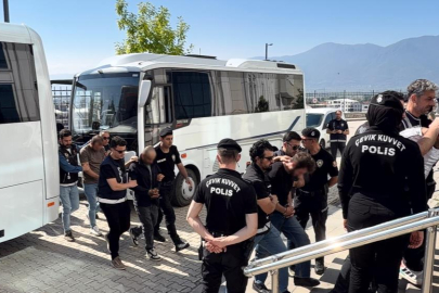 Bursa'da 23 şüpheli adliyede