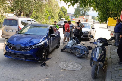 Bursa’da motosiklet otomobille çarpıştı: 1 yaralı