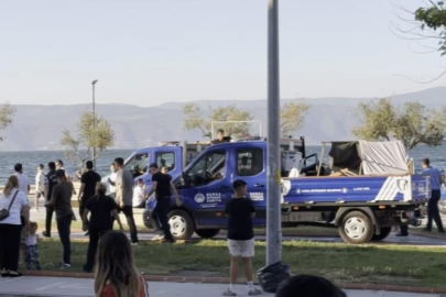 Mudanya sahilinde seyyar satıcı denetimi