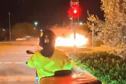 Kaza sonrası otomobil alev topuna döndü: 2'si ağır 4 yaralı
