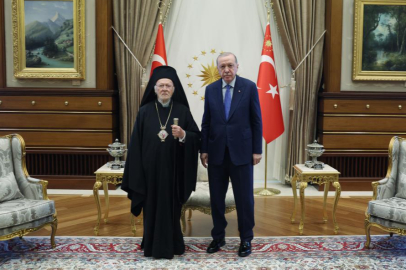 Cumhurbaşkanı Erdoğan, Fener Rum Patriği'ni kabul etti