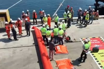 Gemlik'te deniz kirliliğine karşı dev tatbikat