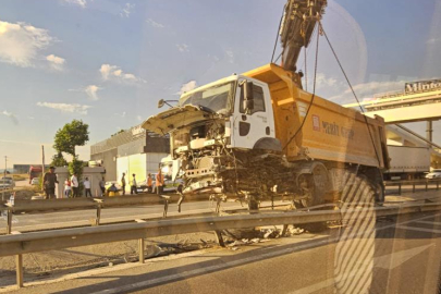 Bursa'da kontrolden çıktı, trafik felç oldu