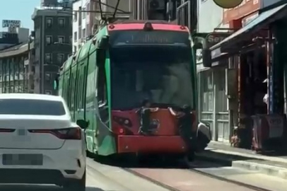 Bursa'da tehlikeli yolculuk kamerada