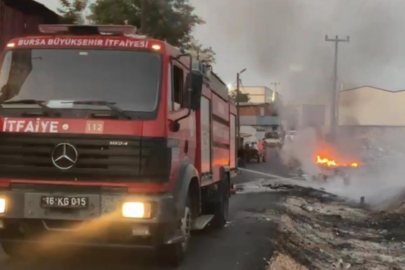 Bursa'da otluk alanda çıkan yangın paniğe neden oldu