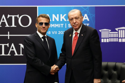 Cumhurbaşkanı Erdoğan, Macron ile görüştü
