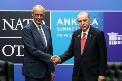 Cumhurbaşkanı Erdoğan, Merz ile bir araya geldi