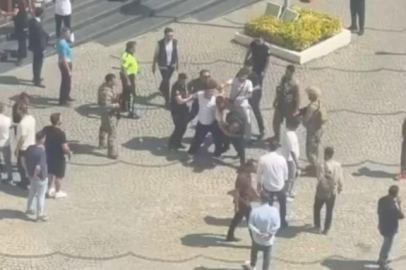 Bursa'da adliye önünde ortalık savaş alanına döndü