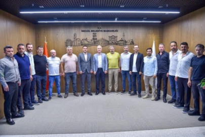 İnegölspor yönetiminden  Başkan Taban’a ziyaret