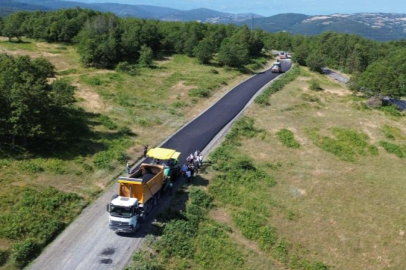 İznik-Gölcük bağlantı yoluna sıcak asfalt