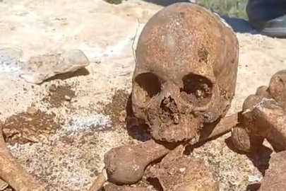 Temel kazısında insan kemikleri bulundu