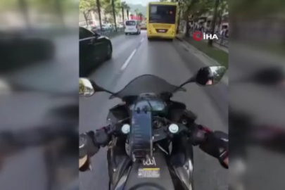 Bursa'da feci motosiklet kazası kamerada