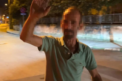Bursa'da alkollü bisiklet sürücüsü kameralara şarkı söyledi