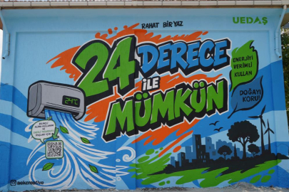 UEDAŞ, "24 derece ile mümkün" mesajını trafolara taşıdı