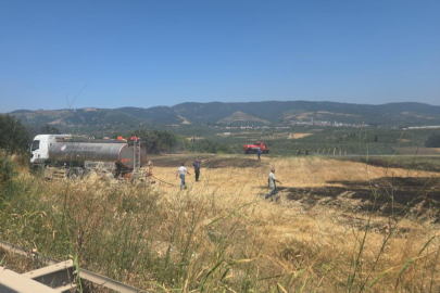 Bursa'da otluk alanda korkutan yangın