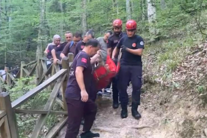 Oylat Şelalesi'nde düşen kadın kurtarıldı