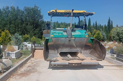 Hamitler Kent Mezarlığı'ndaki ara yollara soğuk asfalt