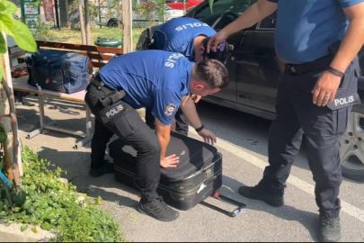 Valilik önündeki şüpheli valizler ekipleri alarma geçirdi