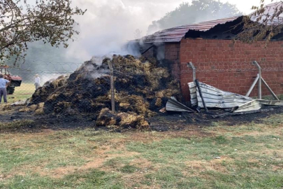 Bursa’da samanlık alevlere teslim oldu