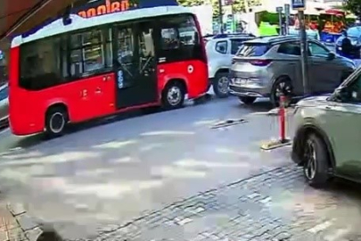 Yayaya yol veren otomobile minibüs çarptı