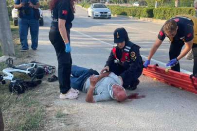 Bursa'da bisiklet direğe çarptı, sürücü alkollü çıktı
