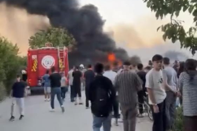 Bursa'da hurdalık alanda yangın