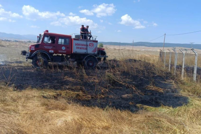 Bolu’da anız yangını büyümeden söndürüldü