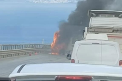 Bursa’da kamyonet alev topuna döndü