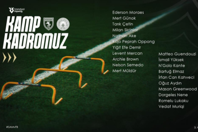 Fenerbahçe'nin Samsunspor maçı kamp kadrosu açıklandı