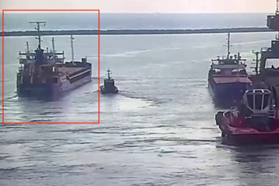 Marmara'da batan geminin İskenderun'dan çıkış anı kamerada