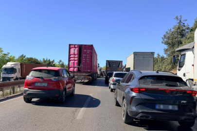 Dürdane rampasında trafik yoğunluğu
