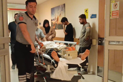 İnegöl’de inşaatta korku dolu anlar