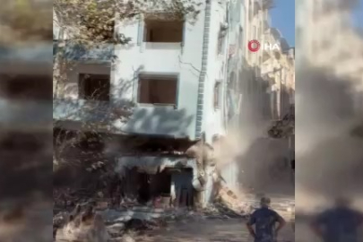 Altı katlı apartman yıkım sırasında çöktü