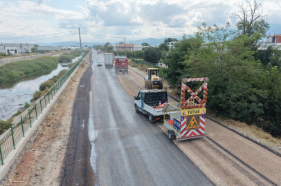 Büyükşehir Samanlı Bağlantı yolunu yeniledi