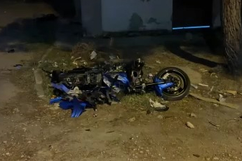 Bursa'da motosikletiyle boş alana uçtu