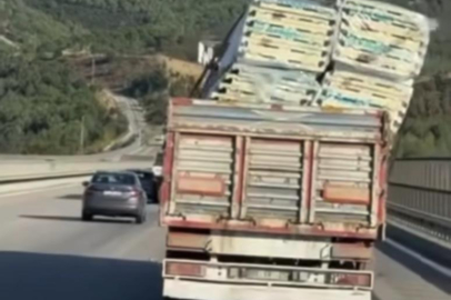 Bursa’da tehlikeli taşımacılık kamerada